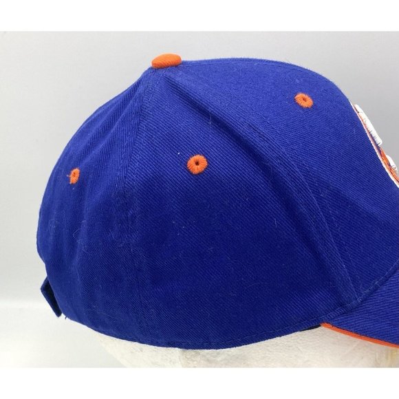 NHL New York Islanders Logo Hat Cap Hook And Loop Close Orange Blue - Picture 2 of 8